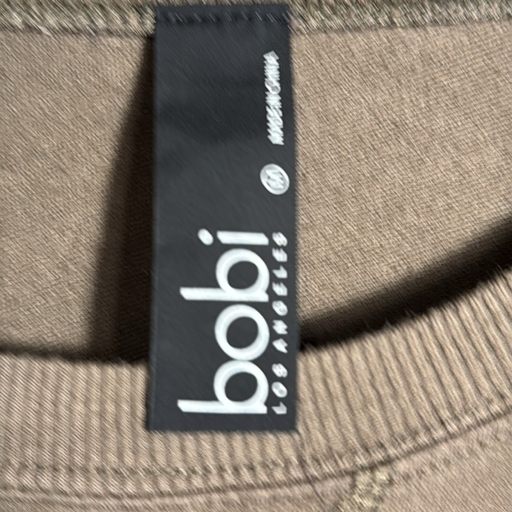 Bobi Los Angeles shirt women’s top oversized medium long sleeved‎ brown soft - Picture 2 of 8